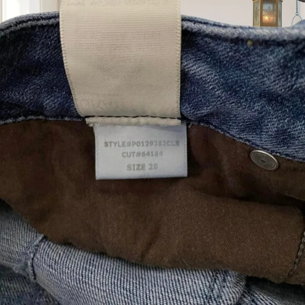 Saks Fifth Avenue Gray Distressed Skinny Jeans Size 28 Stretch Denim Modern - Picture 8 of 10